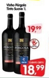 Cercadão Vinho Pergola Tinto Suave 1L oferta