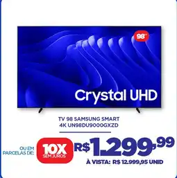 DB Supermercados Tv 98 samsung smart 4K UN98DU9000GXZD oferta