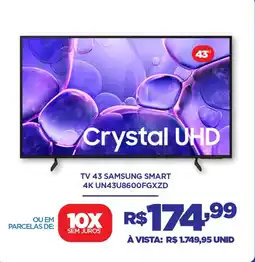 DB Supermercados Tv 43 samsung smart 4K UN43U8600FGXZD oferta