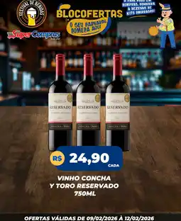 Rede Super Compras Vinho concha y toro reservado oferta