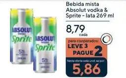 Coop Bebida mista Absolut vodka & Sprite lata oferta