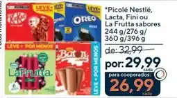 Coop Picolé Nestlé, Lacta, Fini ou La Frutta sabores oferta