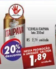 Vencedor Atacadista Cerveja Itaipava lata 350ml oferta