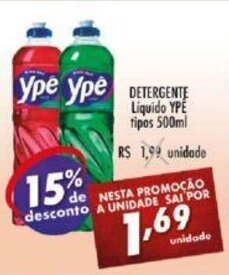 Detergente Liquido Ype tipos 500ml