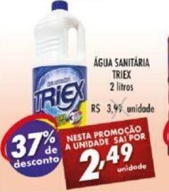Vencedor Atacadista Agua Sanitaria Triex 2L oferta