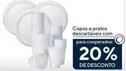 Coop Copos e pratos descartáveis com oferta