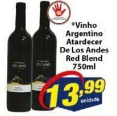 Vinho Argentino Atardecer de Los Andes Red Blend 750ml