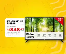 Casa e Vídeo Tv led 32" hd philco oferta