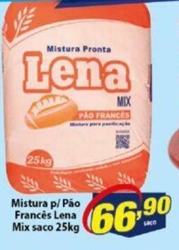 Vencedor Atacadista Mistura p/ Pao Frances Lena Mix Saco 25kg oferta