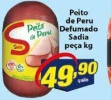 Vencedor Atacadista Peito de Peru Defumado Sadia peca 1kg oferta