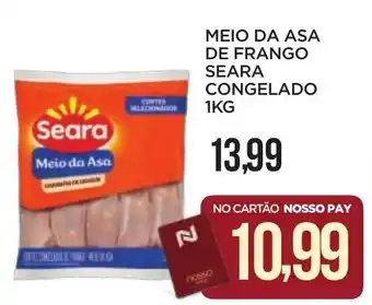 Meio da asa de frango seara congelado