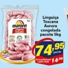 Linguica Toscana Aurora Congelada pacote 5kg