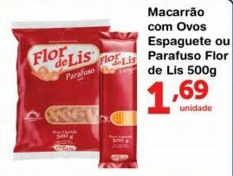 Roldão Macarrao com ovos espaguete ou Parafuso Flor de Lis 500g oferta
