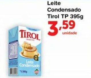 Roldão Leite Condensado Tirol TP 395g oferta
