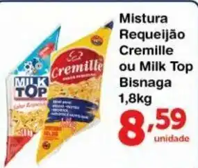 Roldão Mistura Requeijao Cremille ou Milk Top Bisnaga 1.8kg oferta