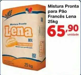 Roldão Mistura Pronta para Pao Frances Lena 25kg oferta
