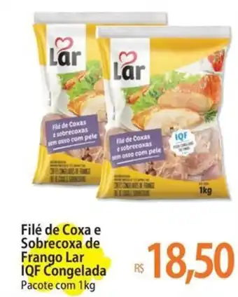 Filé de Coxa e Sobrecoxa de Frango Lar IQF Congelada