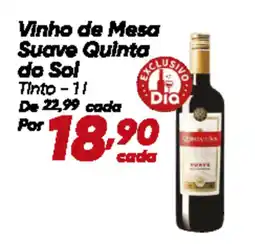 Dia Vinho de Mesa Suave Quinta do Sol Tinto oferta