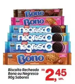Fort Atacadista Biscoito Recheado Bono ou Negresco Sabores oferta