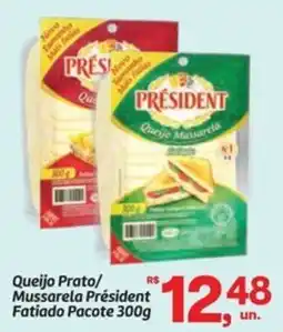 Fort Atacadista Queijo Prato/ Mussarela Président Fatiado Pacote oferta