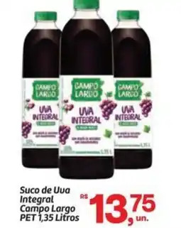 Fort Atacadista Suco de Uva Integral Campo Largo PET oferta