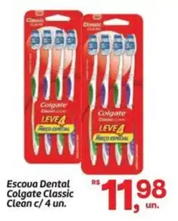 Fort Atacadista Escova Dental Colgate Classic Clean oferta