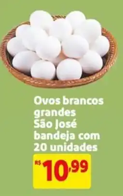 Mercado Extra Ovos brancos grandes São José bandeja oferta