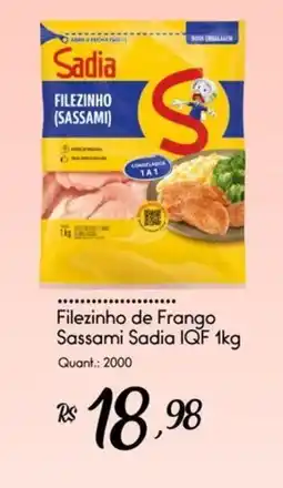 Giassi Supermercados Filezinho de Frango Sassami Sadia IQF oferta