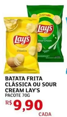 Assaí Atacadista Batata frita clássica ou sour cream lay's pacote oferta