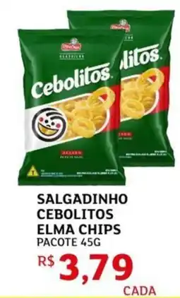 Assaí Atacadista Salgadinho cebolitos elma chips pacote oferta
