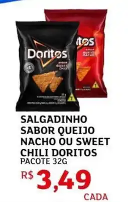 Assaí Atacadista Salgadinho sabor queijo nacho ou sweet chili doritos pacote oferta