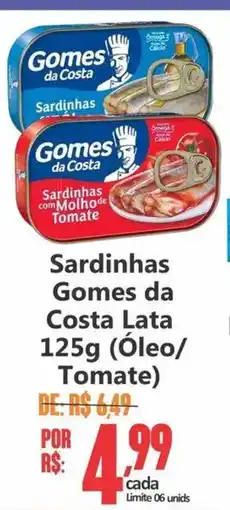 Big Supermercados Sardinhas Gomes da Costa Lata oferta