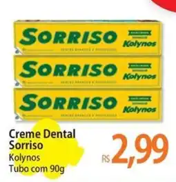 Atacadão Creme Dental Sorriso Kolynos Tubo oferta