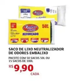 Assaí Atacadista Saco de lixo neutralizador de odores embalixo oferta