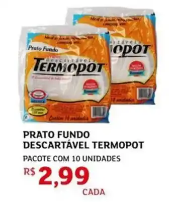 Prato fundo descartável termopot