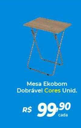 Atakarejo Mesa Ekobom Dobrável Cores oferta