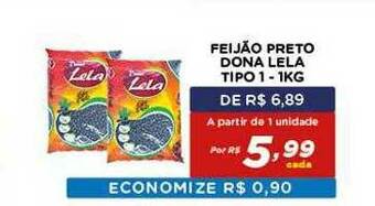 Bahamas Mix Feijão Preto Dona Lela Tipo 1 oferta