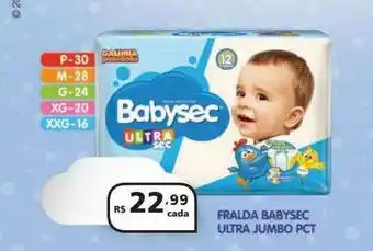 Drogasmil Fralda Babysec Ultra Jumbo oferta