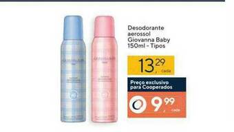 Coop Desodorante Aerossol Giovanna Baby Tipos oferta