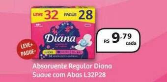 Drogasmil Absorvente Regular Diana Suave Com Abas L32p28 oferta