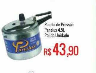Mart Minas Panela De Pressão Panelux 4.5l Polida Unidade oferta