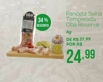 Panceta Suina Temperada Oba Reserve 34% Desconto