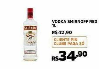 Pinheiro Supermercado Vodka Smirnoff Red oferta