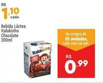 Bebida Láctea Italakinho Chocolate