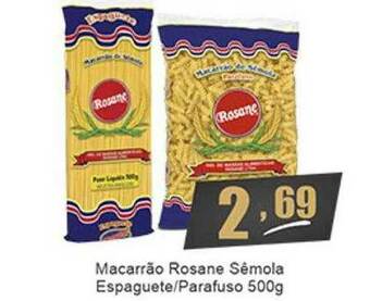 Dubom Supermercados Macarrão Rosane Sêmola Espaguete Parafuso oferta