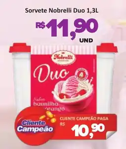 Paulistão Supermercados Sorvete Nobrelli Duo oferta