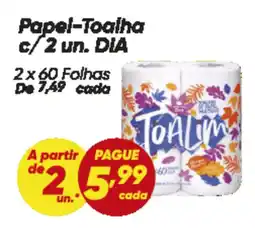 Dia Papel-Toalha c/ 2 un. DIA oferta