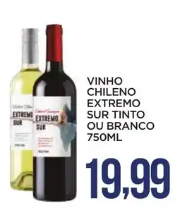 Apoio Mineiro Vinho chileno extremo sur tinto ou branco oferta