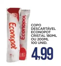 Apoio Mineiro Copo descartável econopot cristal oferta