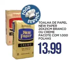 Apoio Mineiro Toalha de papel new paper 20x21cm branco ou creme pacote oferta